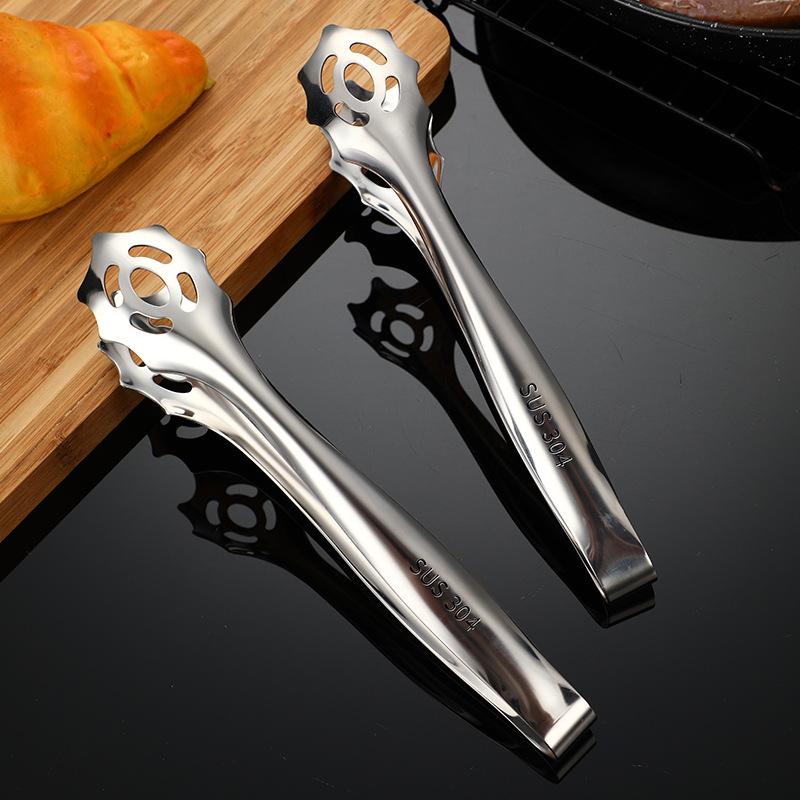 304 Stainless Steel Barbecue, Steak, Bread, Ice, and Sugar Cube Food Tongs