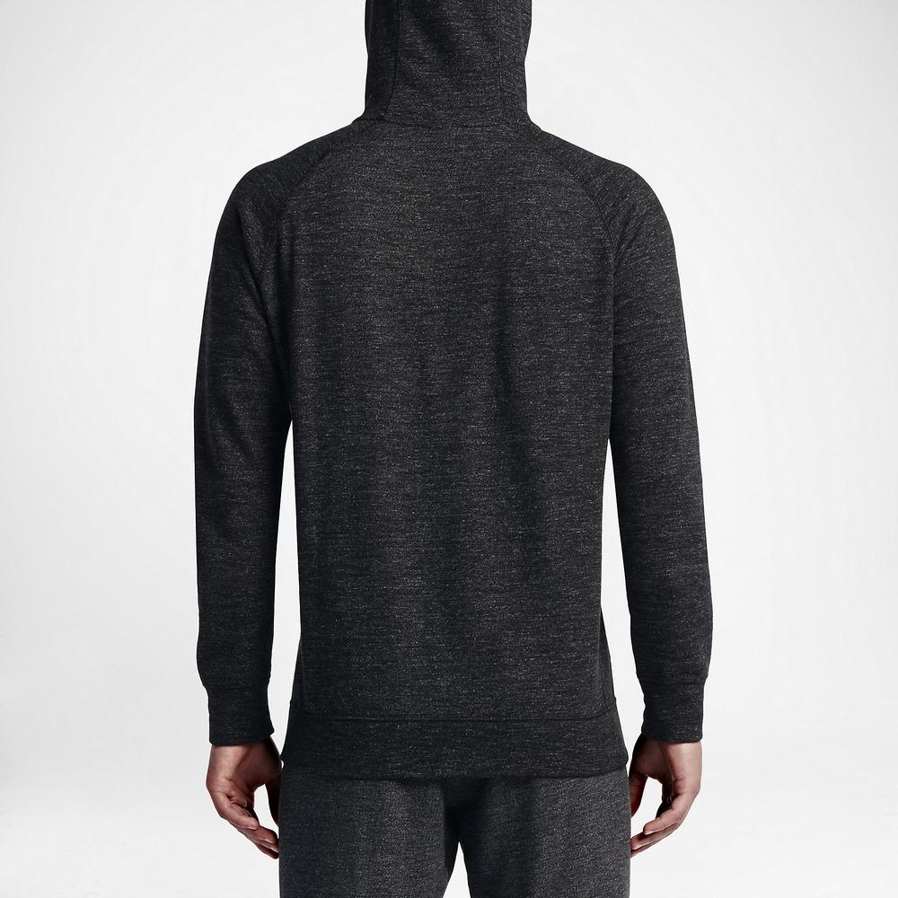 Nike Solid Color Letter Logo Print Hooded Zip Long Sleeve Jacket Men jackets Black 805058-032