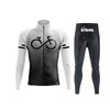 Unisex Cycling Jersey Set Long Sleeve Quick Dry Mountain Road Bike Apparel Sportswear