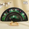 Folding Fan Wood Spanish Fan for Dancing Printing Hand Folding Fan Performances Prop Home Decor Ornaments Craft Gifts for Guest