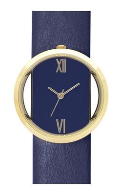 [Follow] Fragola Mini Skeleton Strap Watch E00420S-1 NV Women's Blue