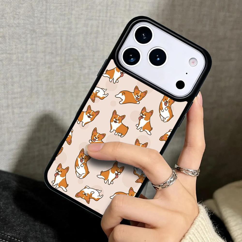 Capa Case for iPhone 17 Air 16 Pro Max 15 Plus 11 13 Mini 14 12 Back Phone Cover Cartoon Welsh Corgi Dog