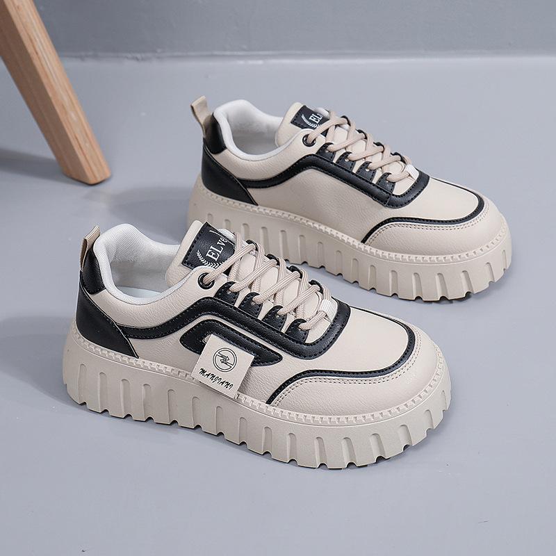 

Женская обувь Весна Новая студенческая корейская модная обувь Ins Универсальная обувь на платформе Весна и Осень Повседневная обувь Xq232 40