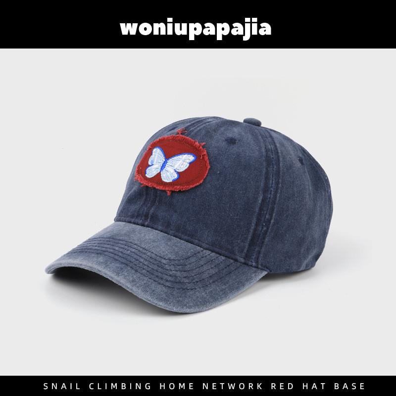 Stylish Wide Brim Denim Baseball Cap With Sweet Bow For Women In Trendy Colors