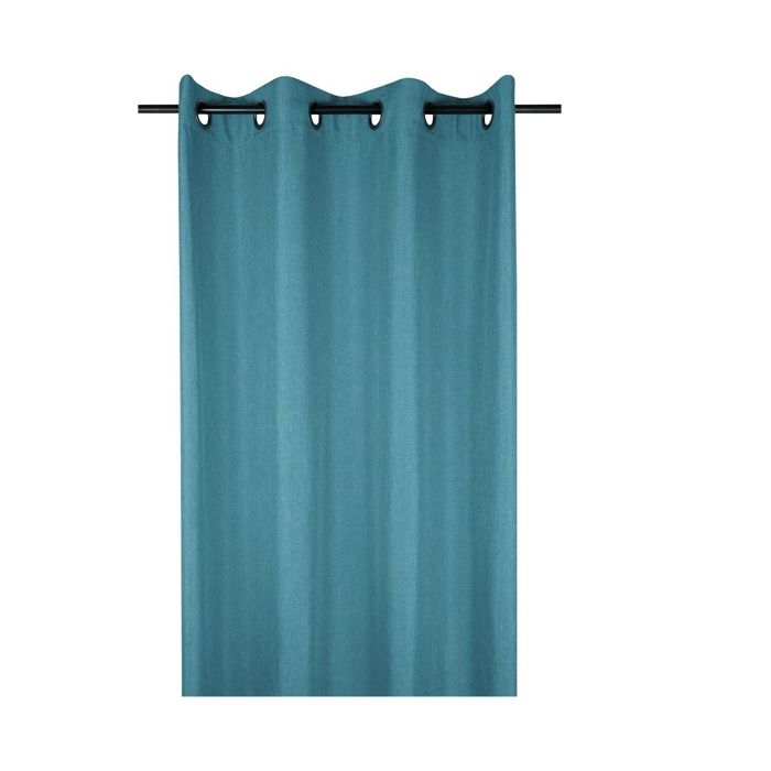 Rideau - Bea - 140 x 260 cm - Bleu turquoise - 100% polyester - Œillets argentés