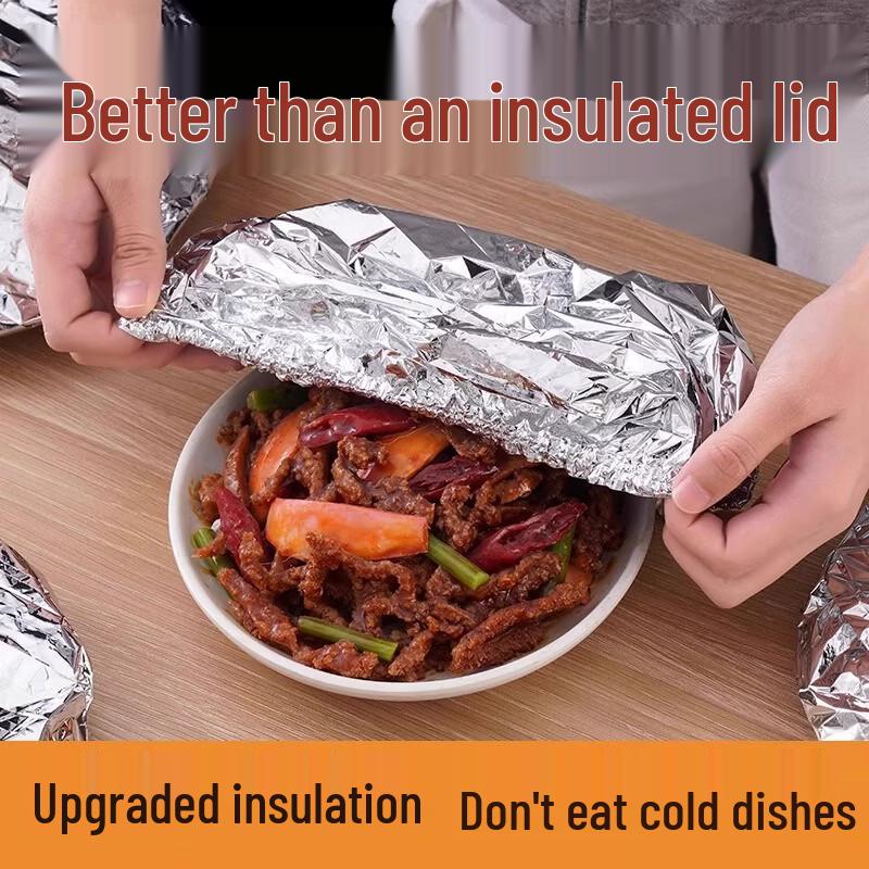 ZISIZ Thickened Aluminum Foil Bowl & Plate Thermal Covers, 50-Pack