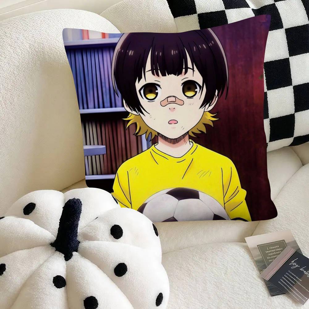 Cartoon Character Meguru Bachira Fashion Square Pillowcase Bedroom Sofa Room Ins Decoration Leisure