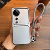 Luxury Big Window Phone Case with Lanyard for Vivo V40 Premium Textured Casing