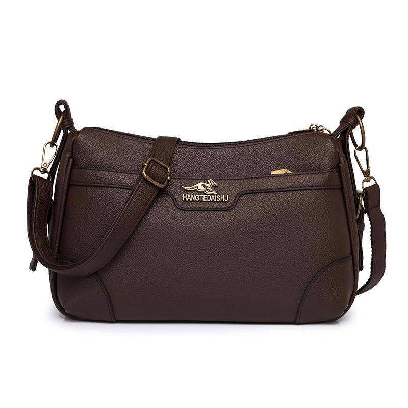 Jednobarevná taška přes rameno Dámská crossbody taška Taška pro středněvěkou matku