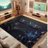 Decorative Artwork Theme Crystal Velvet Floor Rug Personalized Custom Name Text Warm Carpet Home Decoration