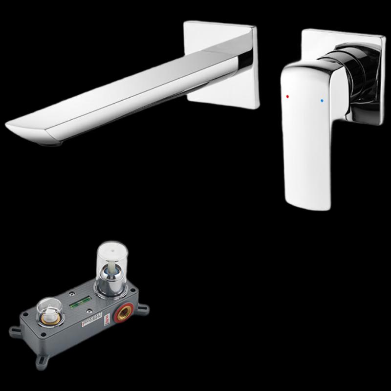 Electroplated Concealed Wall-Mounted Basin Faucet