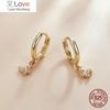 New 925 Sterling Silver Starburst Butterfly Studs Earrings Simple Plated Gold Earrings For Women Fashion Silver Jewelry