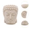 Buddha Head Figurine Flower Pot Desktop Ornament Bonsai Resin Flowerpot Sculpture for Table Desk Shelf Cabinet Home Decor