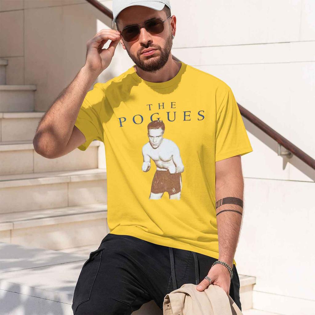 Retro Vintage Style Unisexs Tshirt The Pogues Band Logo Boxing Fighter Graph Summer Casual Wear Gift For Fans And Rock Enthusiast