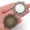 5-10pcs/lot Vintage Necklace Pendant Setting Cabochon Base Tray Bezel Blank For Pendants Cabochons Jewelry Making Accessories