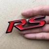 1 Pc 3D Metal RS Logo Car Emblem Rear Trunk Sticker Grille Badge Sport Version Modification