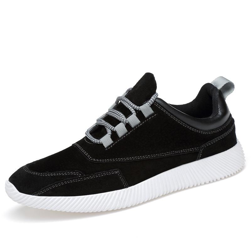 

Мужская обувь из натуральной кожи, весенняя модная обувь для активного отдыха, кроссовки, мужская повседневная обувь, универсальная обувь для сноуборда, кроссовки для бега 44 чёрный