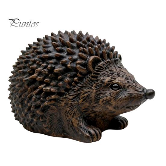Cute Hedgehog Ornament for Patio Resin Statue Storage Ornament, Waterproof Box Keys Garden, Realistic Animal Figurine Indoor Outdoor Landscape