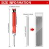 Professional Deep Hole Woodworking Pencil - 2.8mm Marker for Precise Line Drawing & Notations