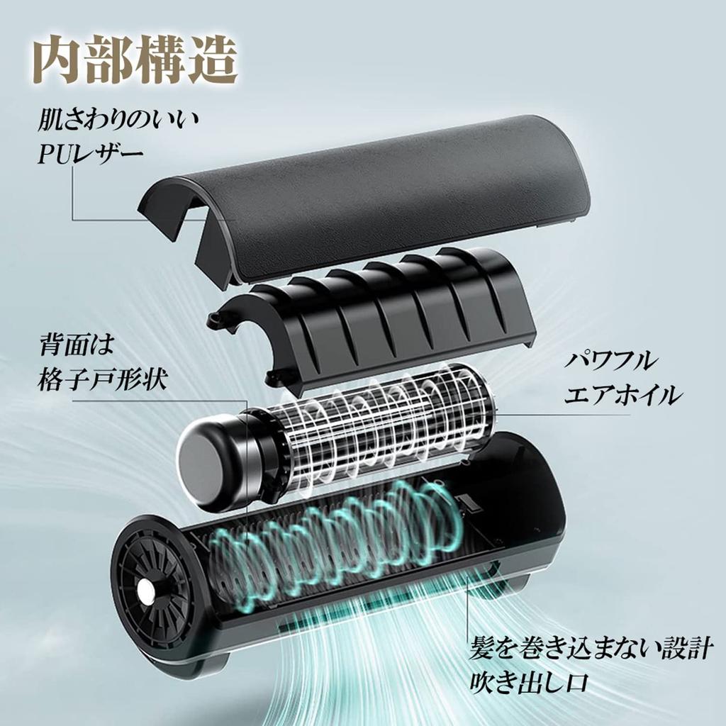 MAXWIN K-FAN13-BL Car Fan, USB Circulator, Car Fan, Headrest, 3 Levels of Air Flow