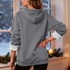 Women's Fashionable Casual Long-Sleeved Top With Fleece Thickened Hooded Sweatshirt