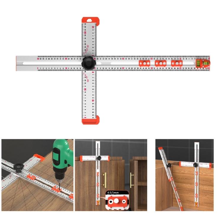 65cm Angles Ruler Punch Locate Woodworking ScribeDrawing Marking Gauges Tshaped