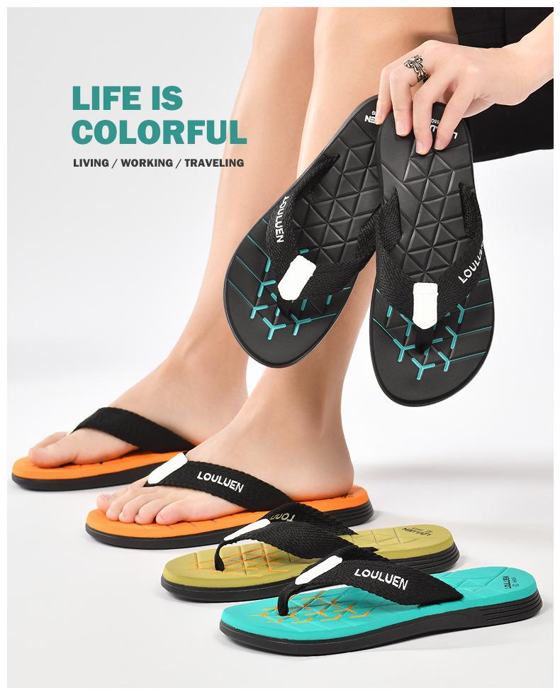 2025 Men's Non-Slip Beach Flip-Flops: Trendy Summer Sandals for Casual Outdoor Wear