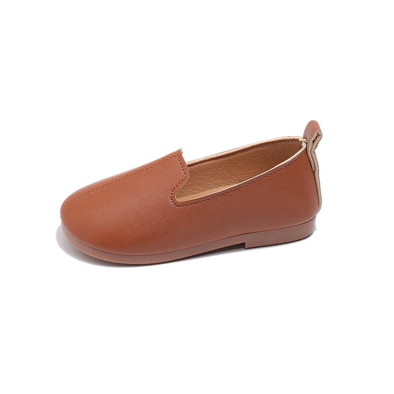 Kids Casual Shoes for Girls Slip-on Leather Flats Moccasins Children Loafers Toddlers Boys Flats for Wedding Party Soft Classic