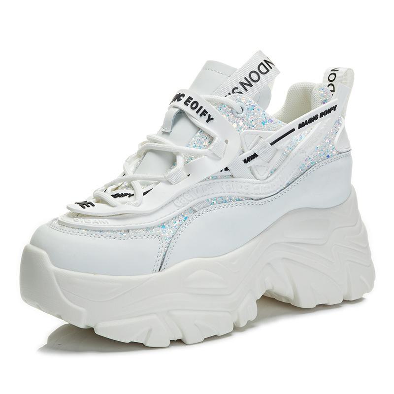 Dad's Shoes Increase In Height Ins Tide Year Spring and Autumn New Thick-soled Small Sports and Leisure Shoes