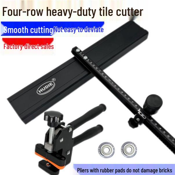 Four-Row Wheel Tile Cutter: Reinforced Stone, Rock Slab Cutting Tool