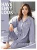 Ladies' Plus Size Cotton Pajama Set - Spring/Fall Long Sleeve Thin Style for Women and Moms