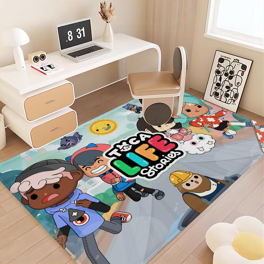 Toca Boca Toca Life World Fußmatte Fußmatte INS Stil Weicher Schlafzimmerboden Haus Waschküchenmatte Rutschfeste Haushalts Teppiche