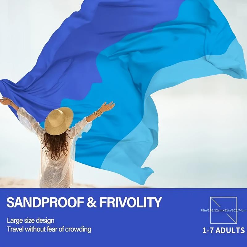 Extra large beach towel/beach cover/beach mat, suitable for 1-3 adults, ideal for traveling, camping, hiking