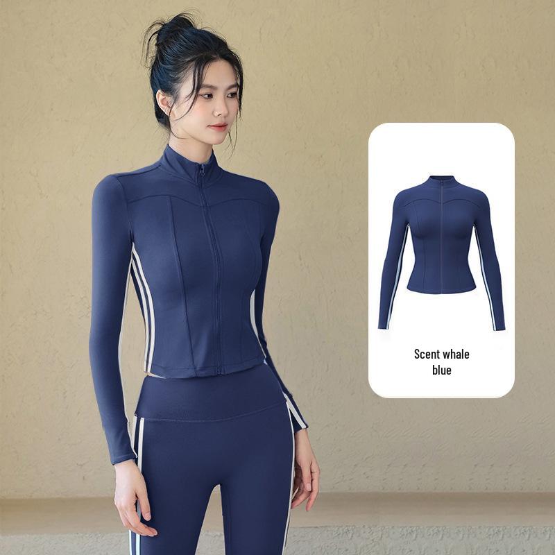 Flared Women's Yoga Pants and Sports Bra Set - Slimming, Striped, Tight-Fit for Running & Exercise