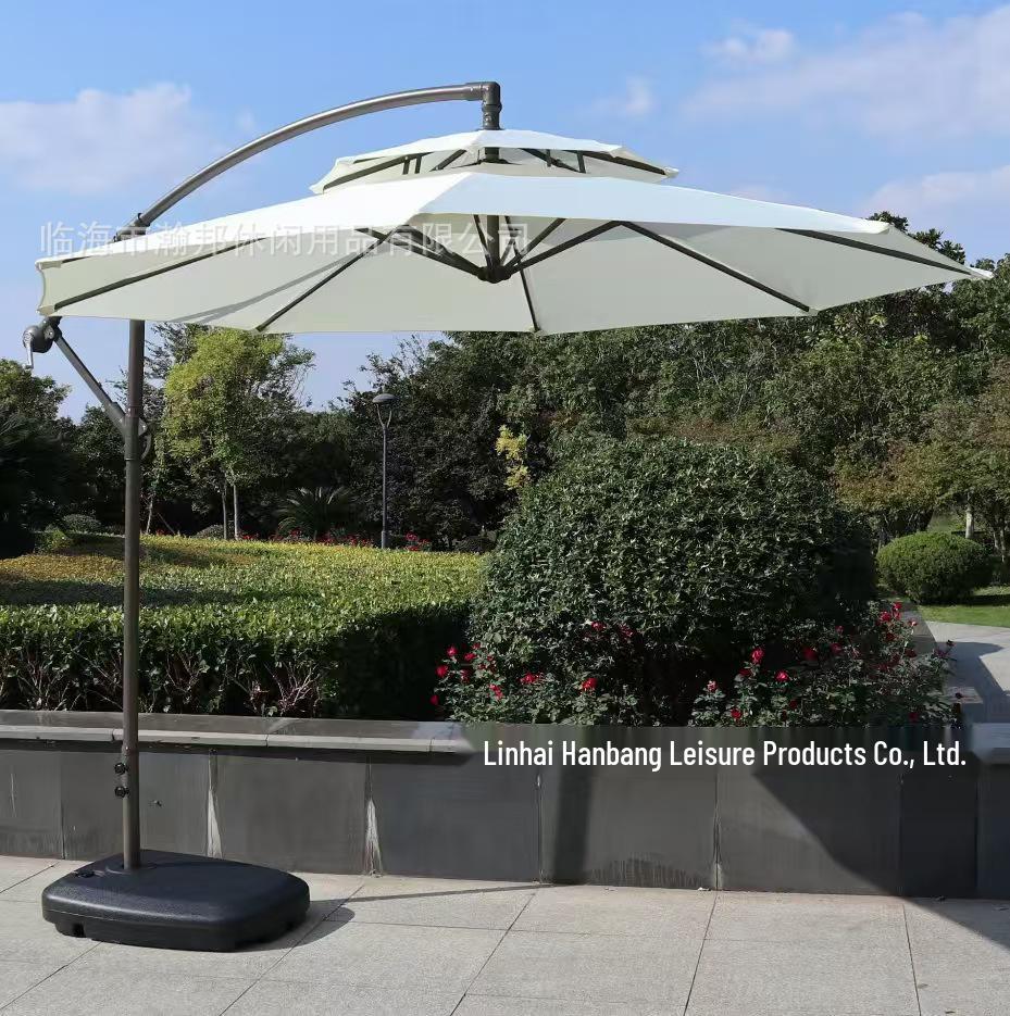 Waterproof Outdoor Sunshade Banana Umbrella for Patio, Garden, Hotel, or Beach