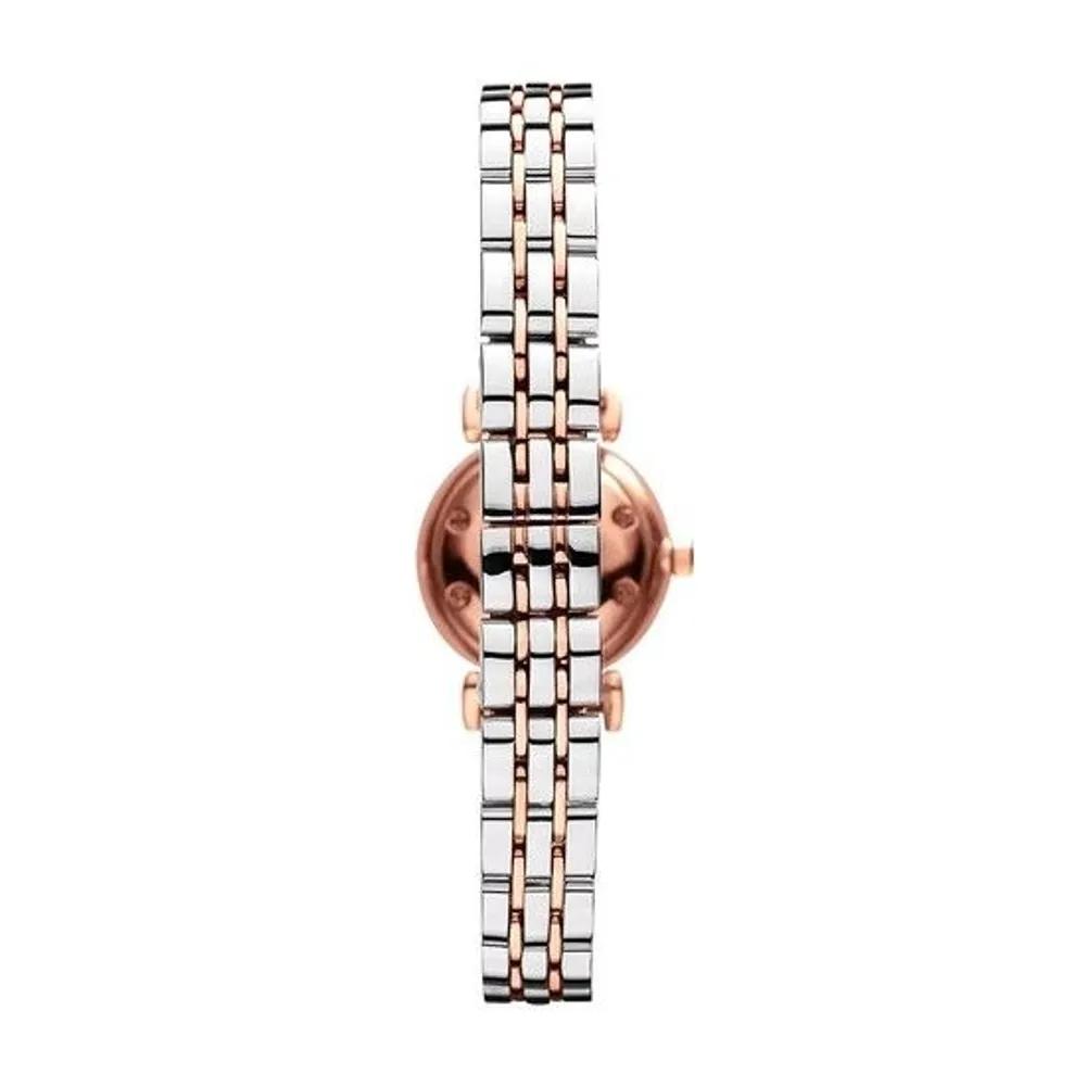 Emporio Armani Mother-of-Pearl Dial Quartz Women's Metal Watch AR1764