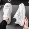 Little White Shoes 2025 Summer New Thick-soled Heightening Shoes Comfortable Fashion Casual Versatile Breathable Thin Trend Board Shoes