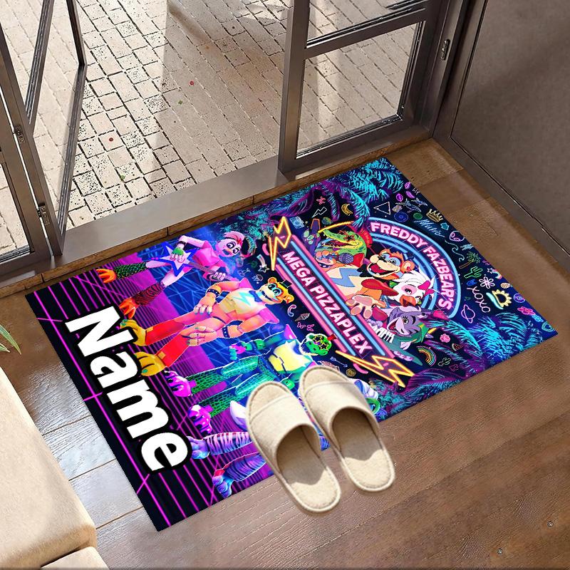 Custom Name Personalized Five Nights at Freddy's Print Carpet, Versatile Home Decor Rug, for Playroom, Apartment, Balcony, Entryway, Hallway Gift