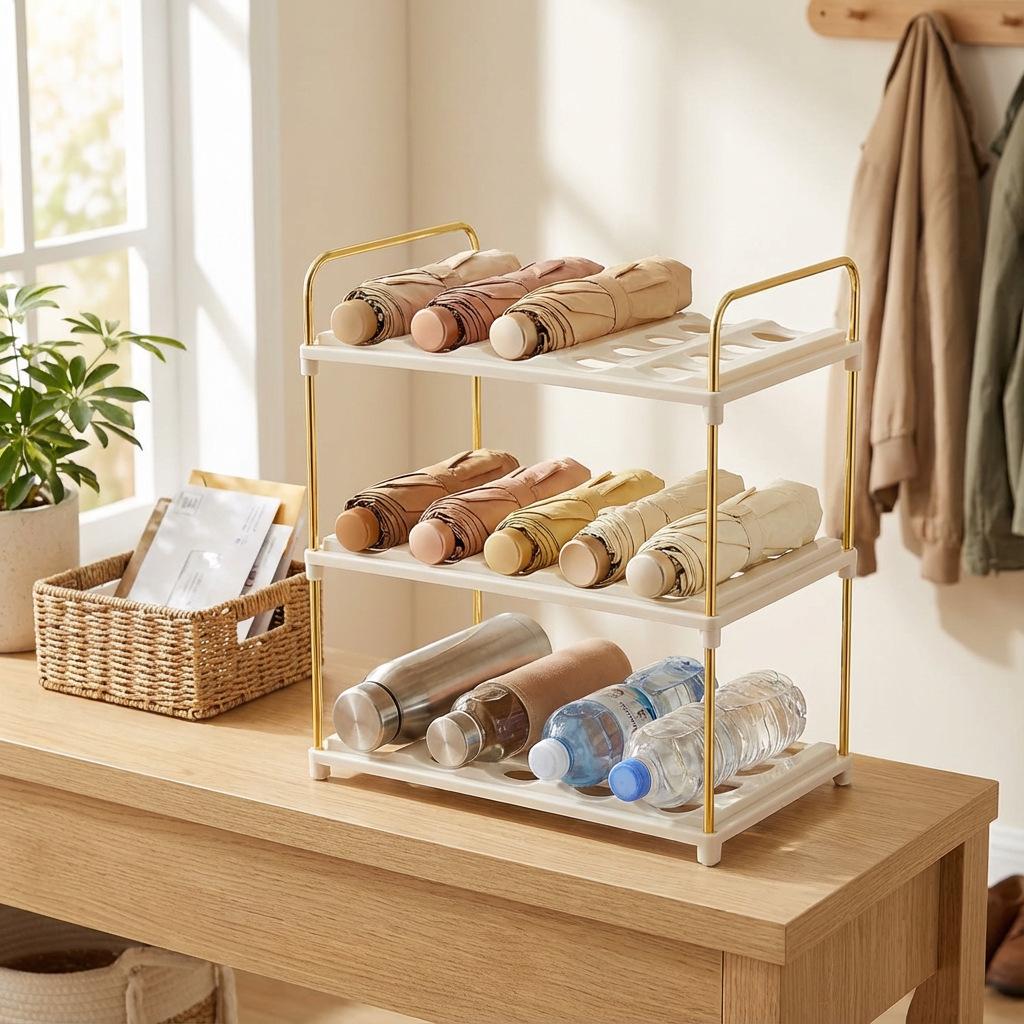 Stackable Kitchen & Refrigerator Water Bottle and Wine Storage Rack