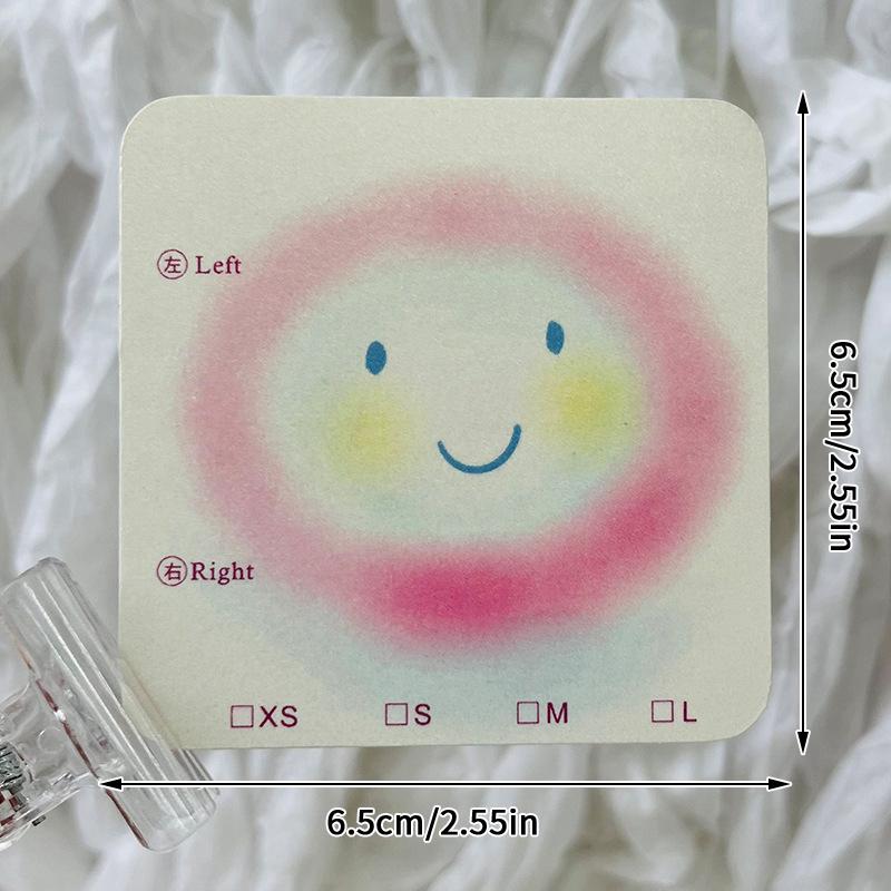 50Pcs Press On Nail Cardboard Cards 6.5X6.5Cm 8X8Cm Cartoon Pattern Nail Art Display Photo Props Card False Nail Tips Manicure