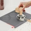 Silikon Tampermatte, Kaffee Tampermatte, Espresso Matte, Hitzebeständig, Rutschfest, Schützt Kaffeezubehör, Tische und Halter (Dunkelgrau, 25x20x2)