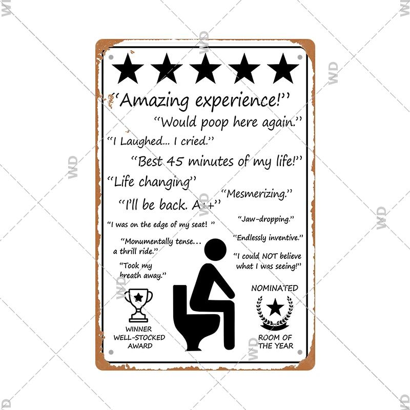 Funny Tin Sign Toilet Home Office Bar Cubicle Decor 11.8" X 7.8" Humorous Metal Vintage Plaque Retro Plate For Wall Art Decor