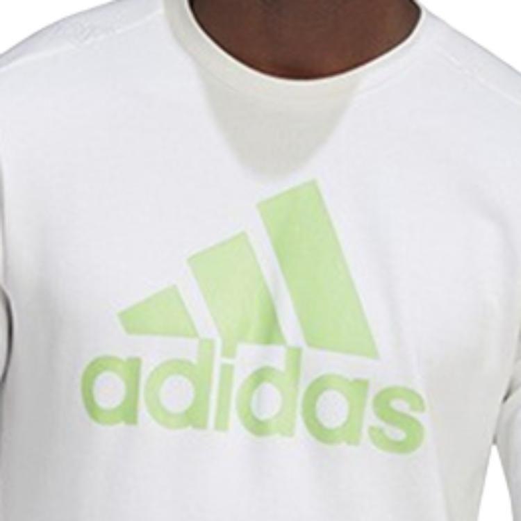 Adidas Sweatshirts Men's White Crew Neck Moderate Regular GJ6591