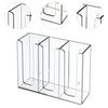 Acrylic 3 Compartment Cup and Lid Holder, Clear Disposable Coffee Cup Straw Dispenser Organizer Kitchen Living Room Storage Box