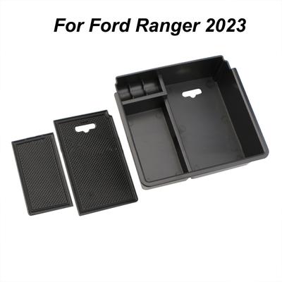 For Ford Ranger 2023 Armrest Storage Box Organizer Tray Interior Auto Tidying Container Holder Styling Car