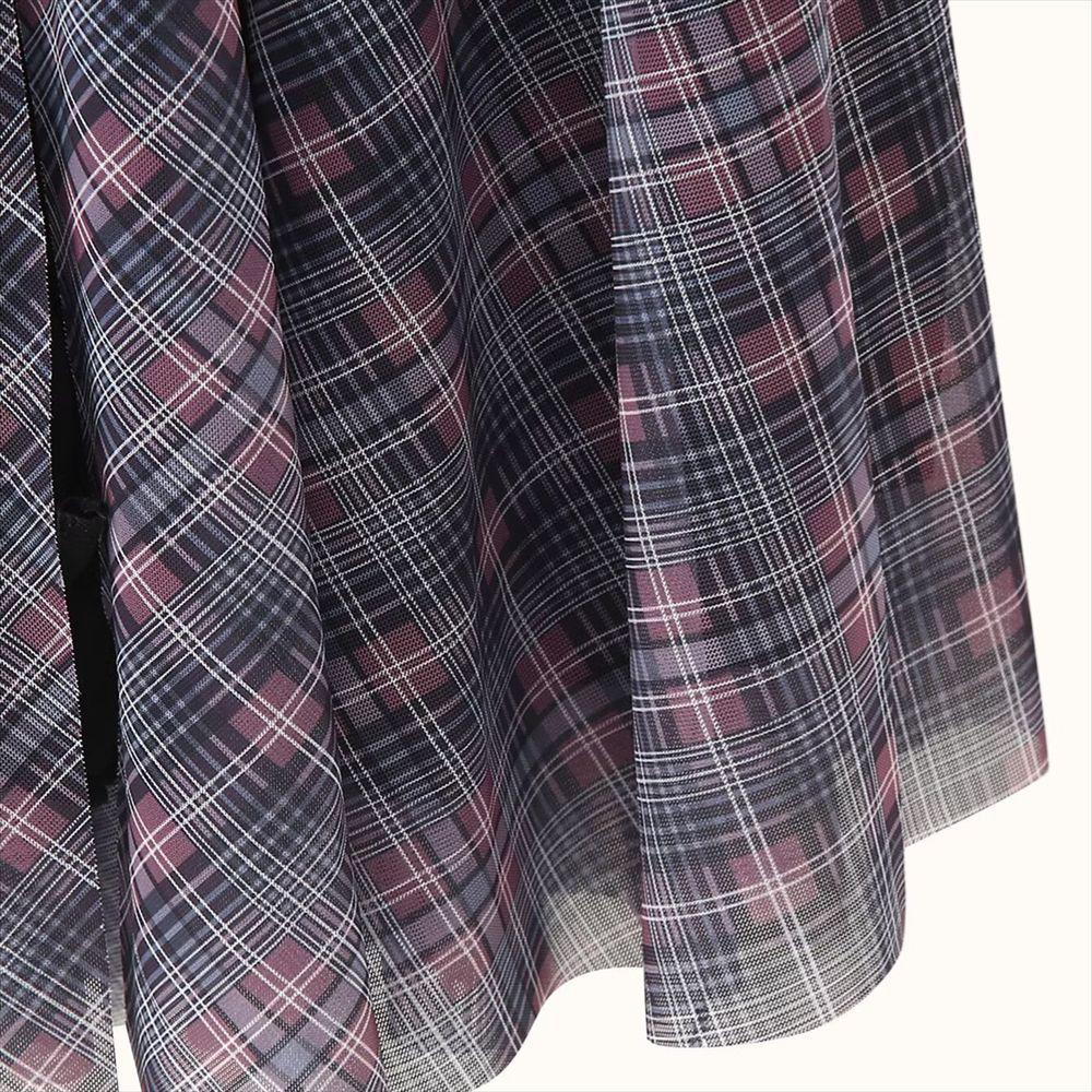Spring 2025 Women's Slim Casual Plaid Pleated Backless Dress