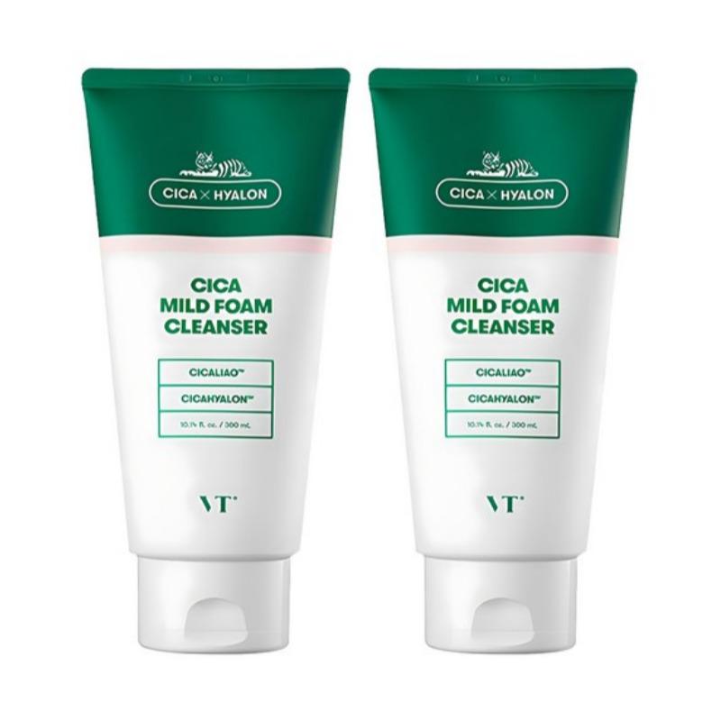 VT CICA Mild Foam Cleanser 300ml | Korean Facial Cleanser with Rich Foam | Daily Face Wash