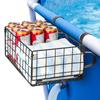 Scaffale Metallico Portaoggetti per Piscina Cesto Portaoggetti da Piscina Organizzatori Pieghevoli in Rete Metallica per Piscine Fuori Terra con Struttura