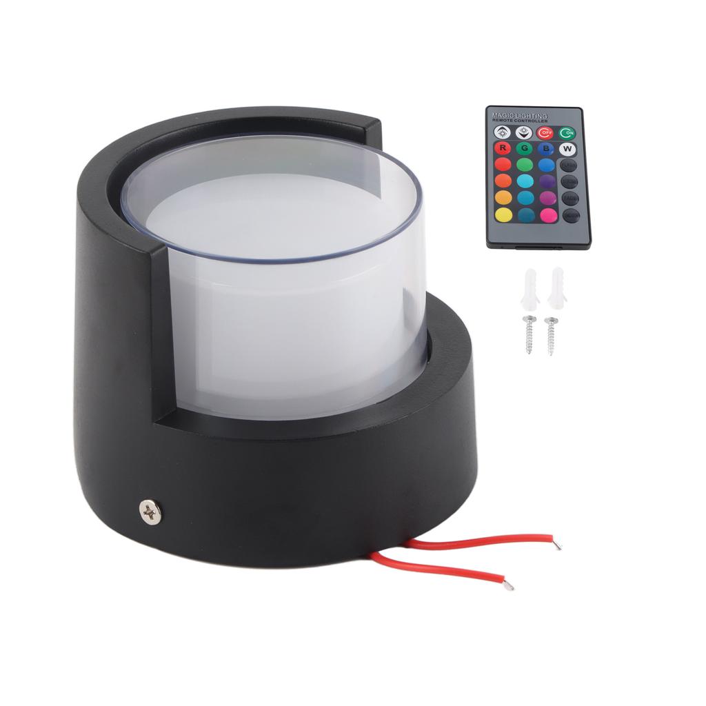 LED Wall Round Light Waterproof 500lm 5W RGB Wall Sconce Lamp with Remote Control for Gallery Corridor Aisle AC 85‑265V