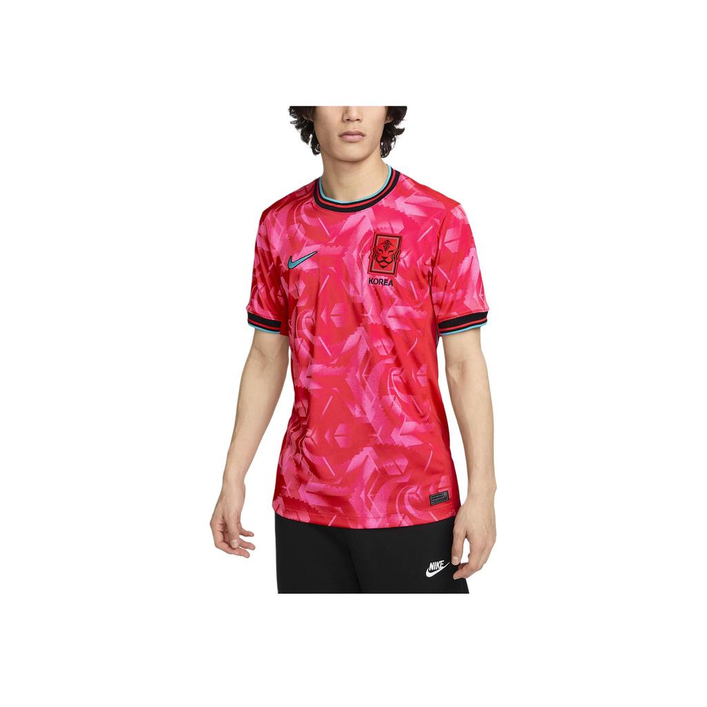 Nike Dri-Fit SS24 Korea Series Logo Fashion Round Neck Short Sleeve Football Shirt Men Tops Red HJ6546-679
